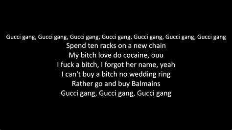 gucci gang lyrics copy and paste|gucci gang racks.